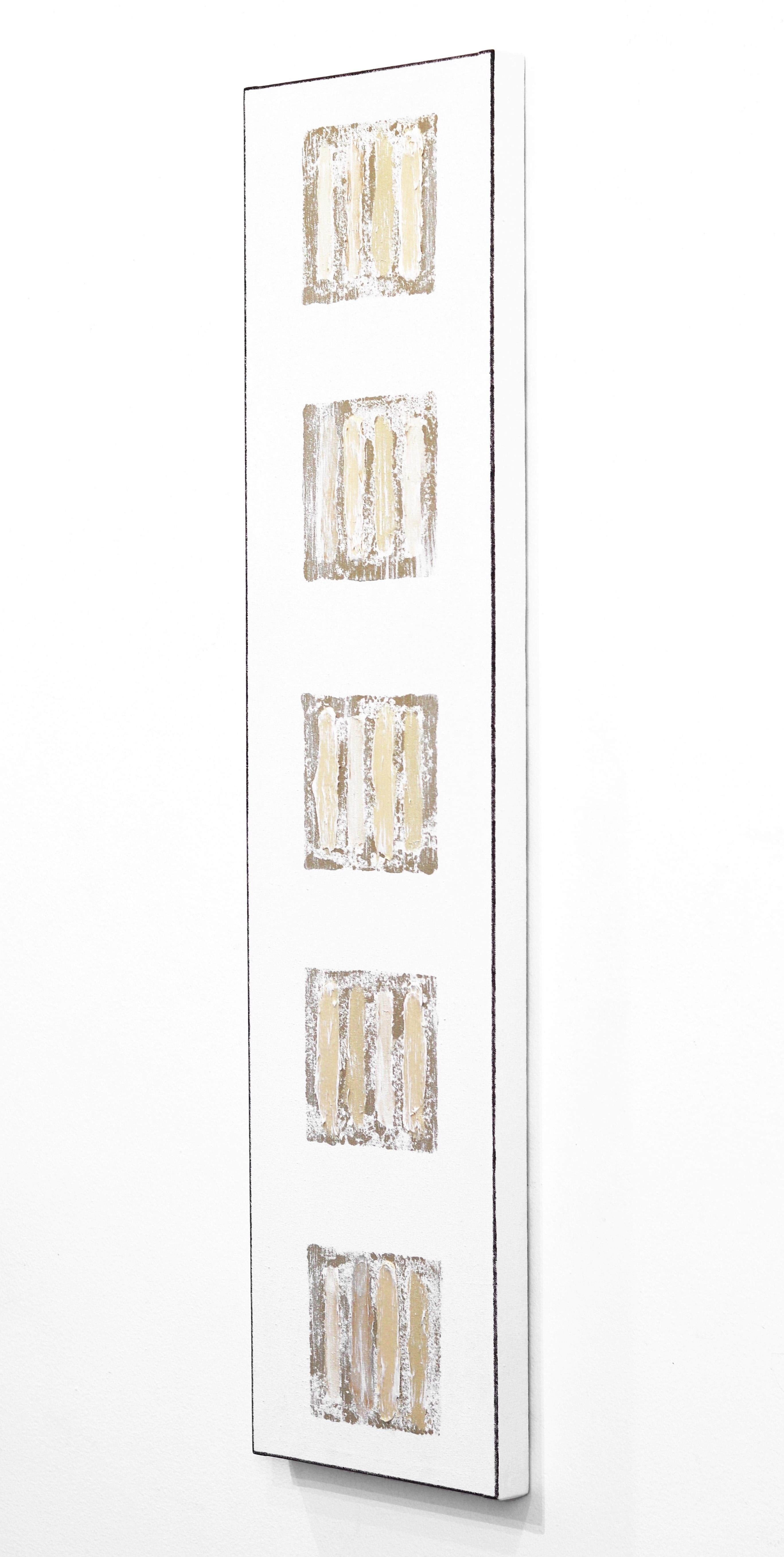 Winslow  -  Modern Neutral auf Weiß Minimalistisch Texturiert Abstraktes Gemälde 1