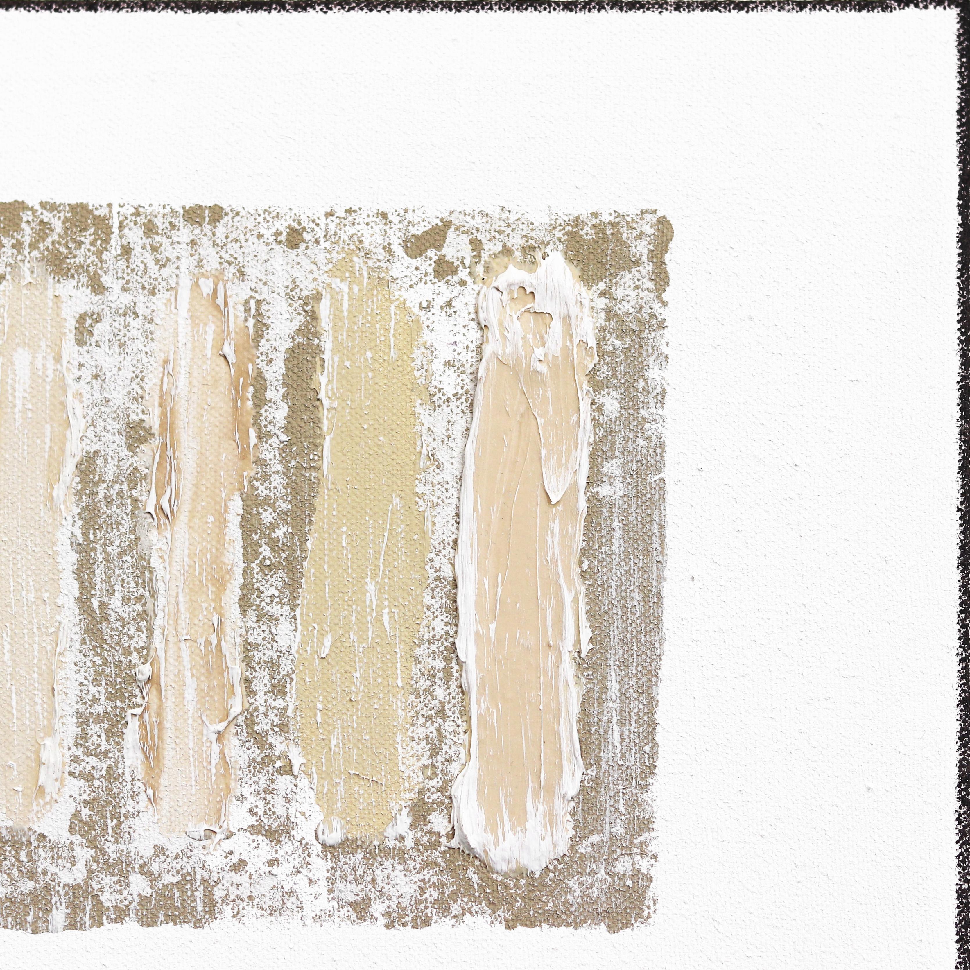 Winslow  -  Modern Neutral auf Weiß Minimalistisch Texturiert Abstraktes Gemälde 2