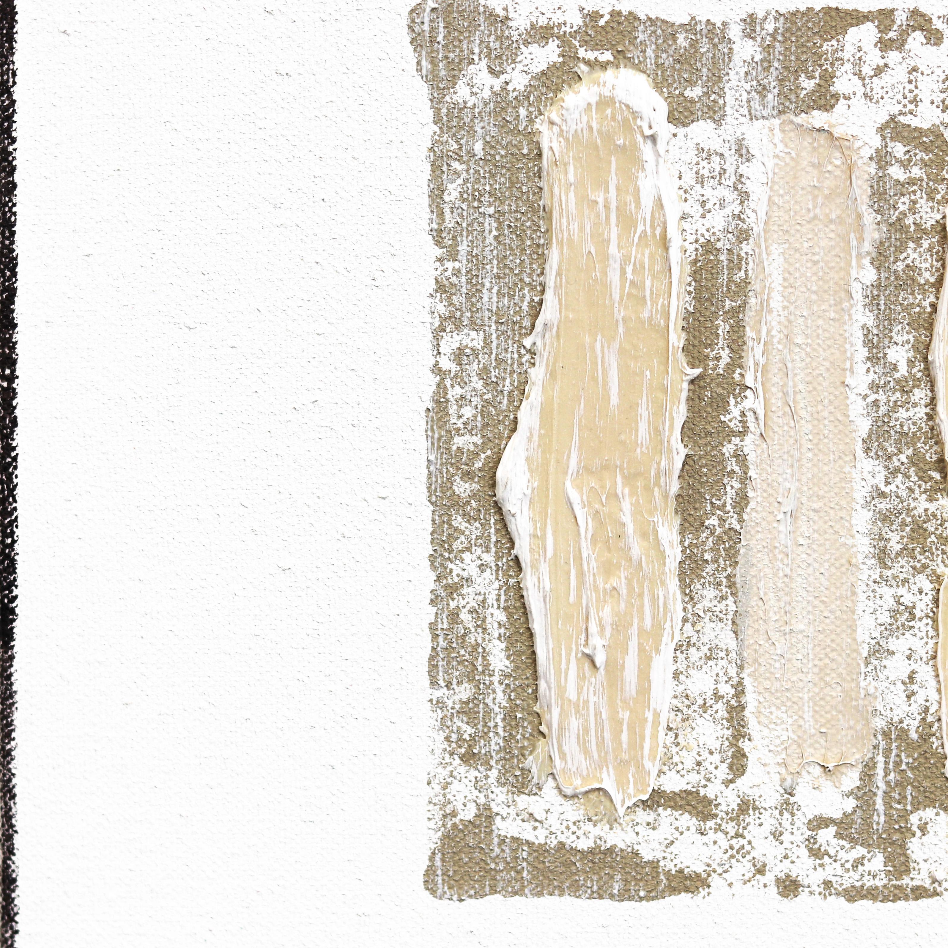 Winslow  -  Modern Neutral auf Weiß Minimalistisch Texturiert Abstraktes Gemälde 4