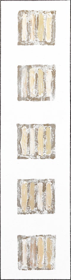 Winslow  -  Modern Neutral on White Minimalist Textured Abstract Painting