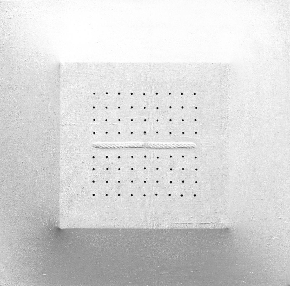 Wanted - Modernes weißes minimalistisches 3-D-Abstrakte Wandskulptur-Gemälde