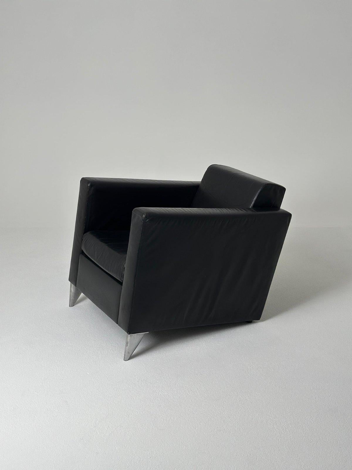 Len Niggelman Silla Longue Por Philippe Starck Para Driade Años 80 Cuero en venta