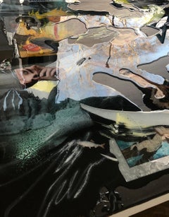 Don't drown (The Contemporary World)-collage, acrylic on canvas