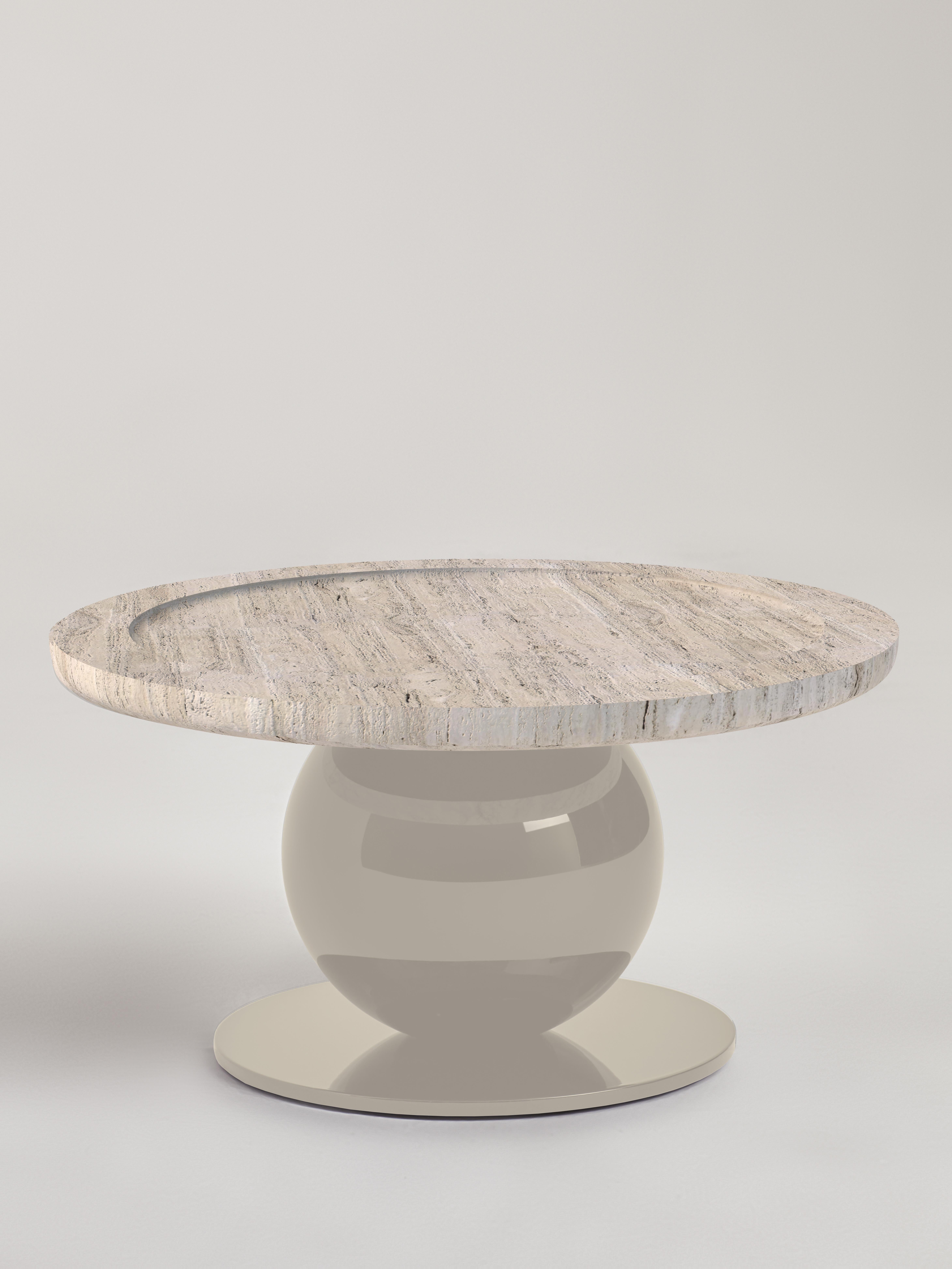 Table basse Lena par Le Berre Vevaud
Dimensions : D 58 x H 29 cm.
MATERIAL : Plateau en travertin Osso ; pieds en laque New Ivory RAL 9001.


Depuis plus de 15 ans, Raphaël Le Berre et Thomas Vevaud écrivent ensemble de belles pages d'architecture