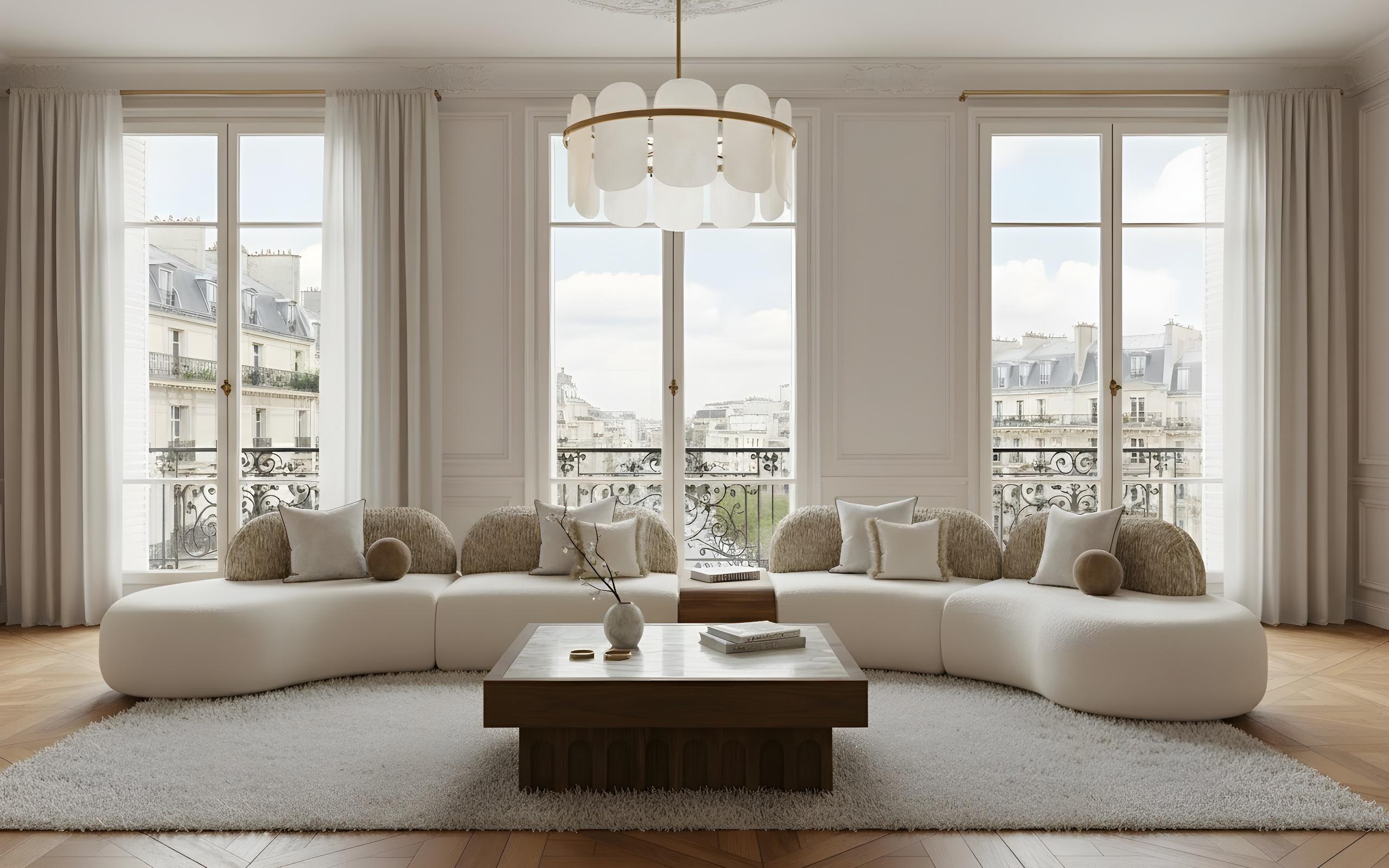 Moderne Léna Coffee Table by Nolita Harbour: Persian Green Marble, Walnut textured Base en vente