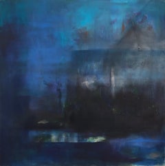 „Wo der Flieder blühte“ von Lena Khvichia; 31" x 31", Öl auf Leinwand; 2015