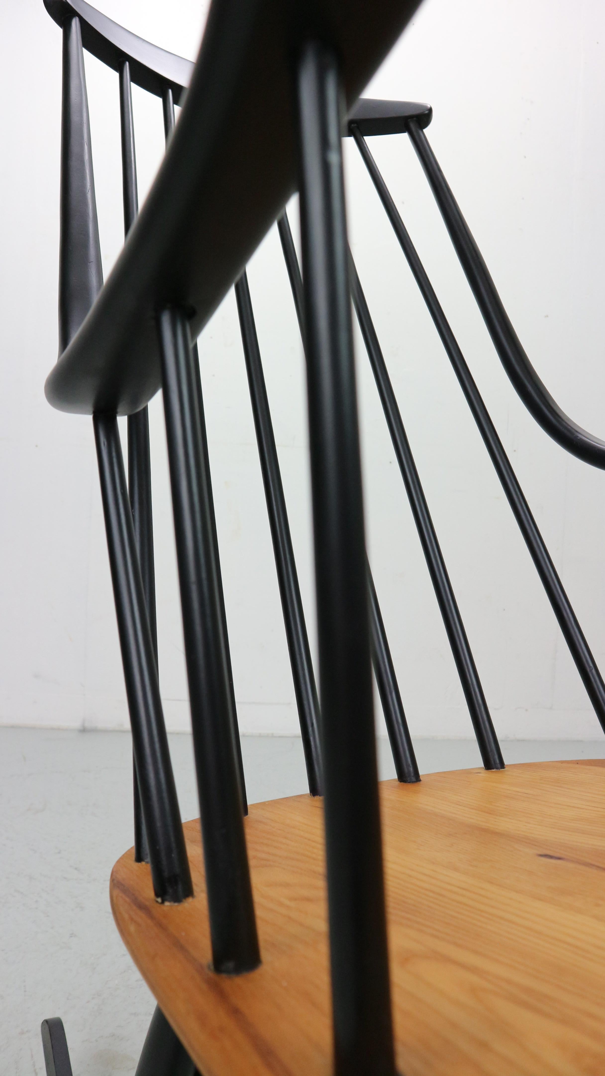 Lena Larsson, made by Nesto, a mid century rockingchair with sculptural arms 6