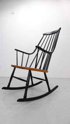 Lena Larsson, made by Nesto, a mid century rockingchair with sculptural arms