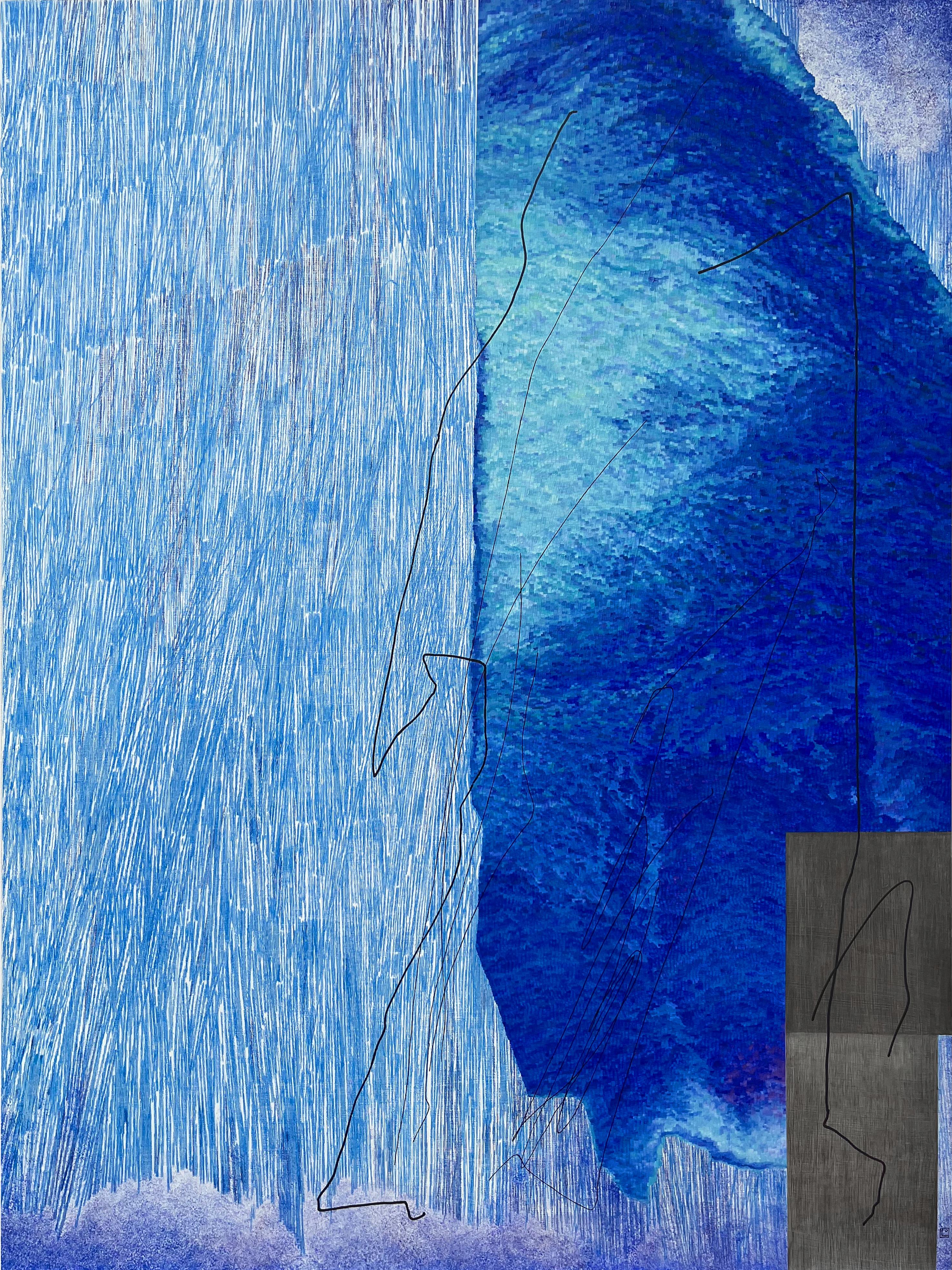 Russian Contemporary Art by Lena Ochkalova - Duality, Blue