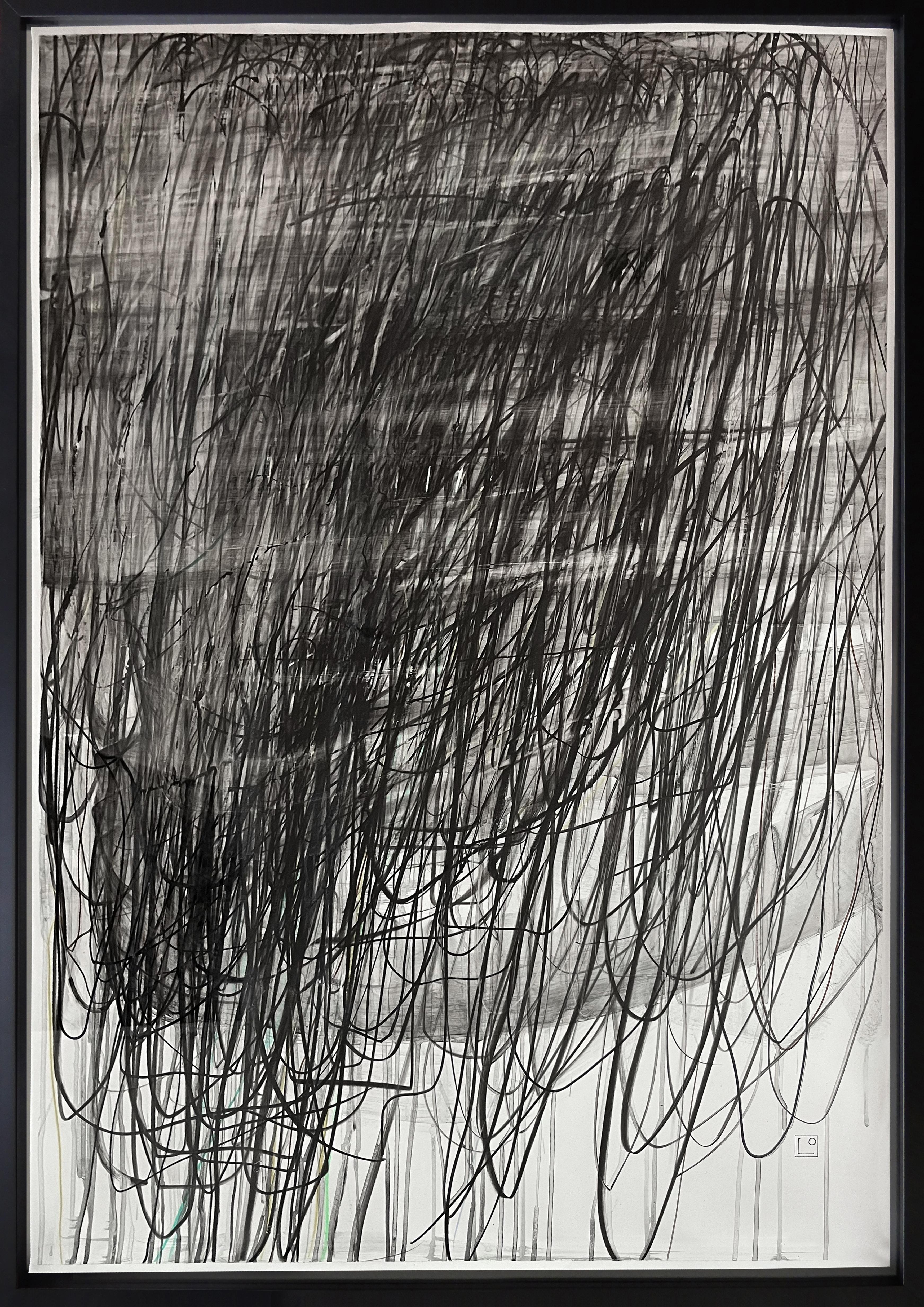 Ink, graphite, oil pastel and charcoal on Yupo paper 
110 x 76 x 0.1 cm - Framed 116 x 82 x 4.5 cm 
 