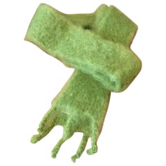 Lena Rewell Mohair Scarf in Chartreuse