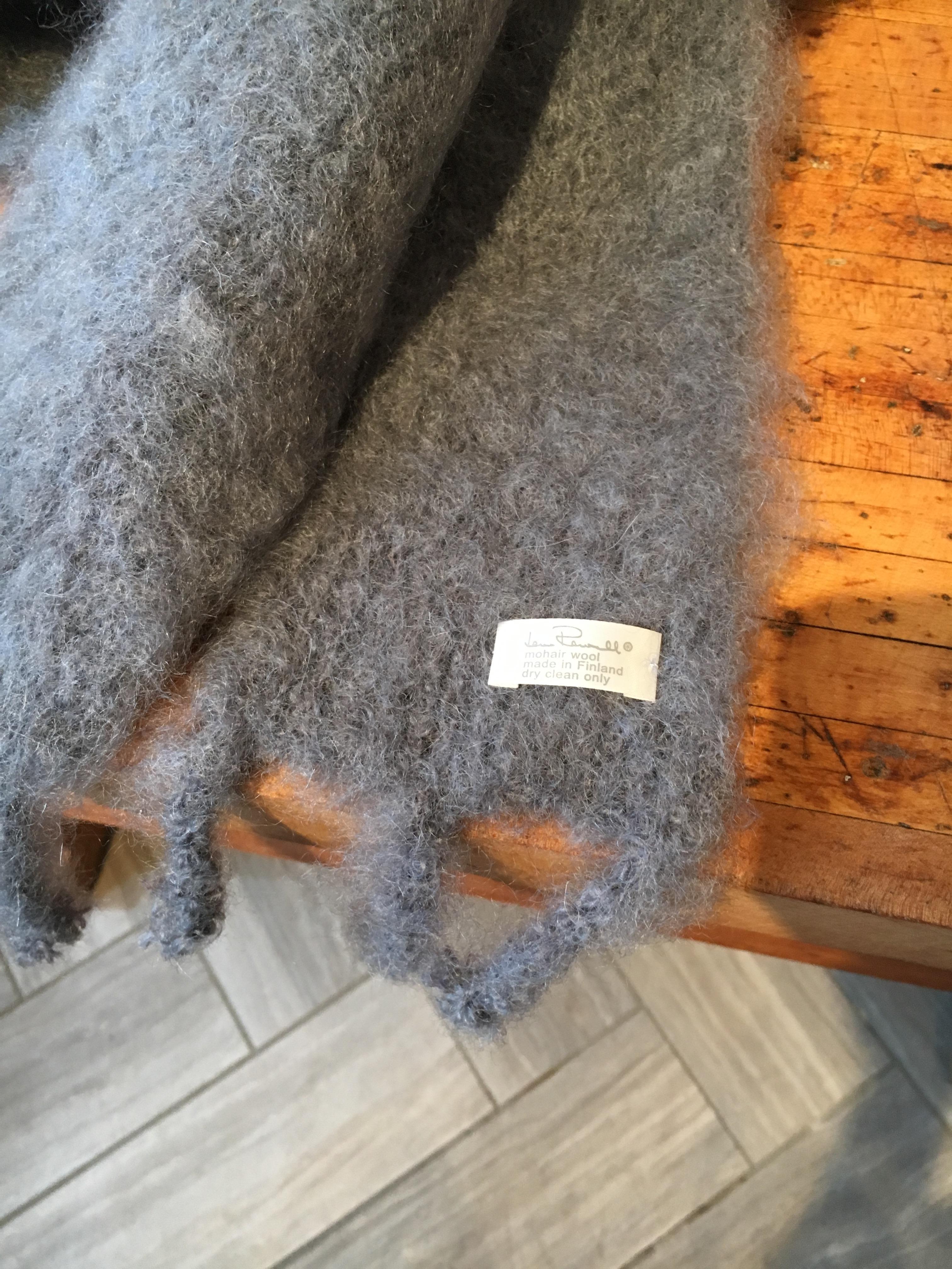 Chic handwoven mohair scarf by Lena Rewell of Finland. This model is called the 'Fox' scarf, as it calls to mind the glamorous fox scarves of the early 20th century (please note there is no fur, this is a mohair scarf). The unusually narrow and long