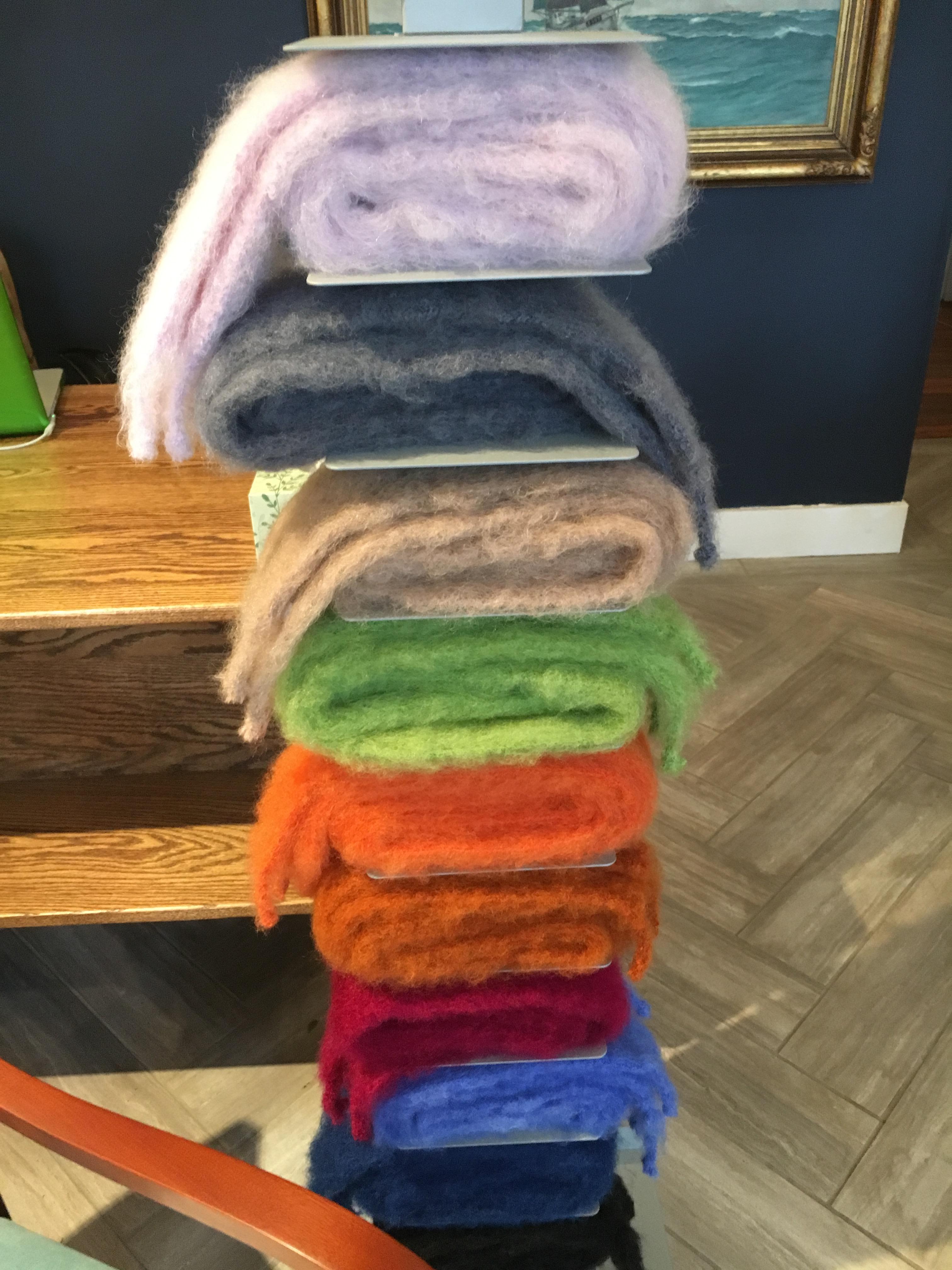 Lena Rewell Mohair Scarf in Grey In New Condition In Garrison, NY