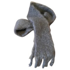 Lena Rewell Mohair Scarf in Grey