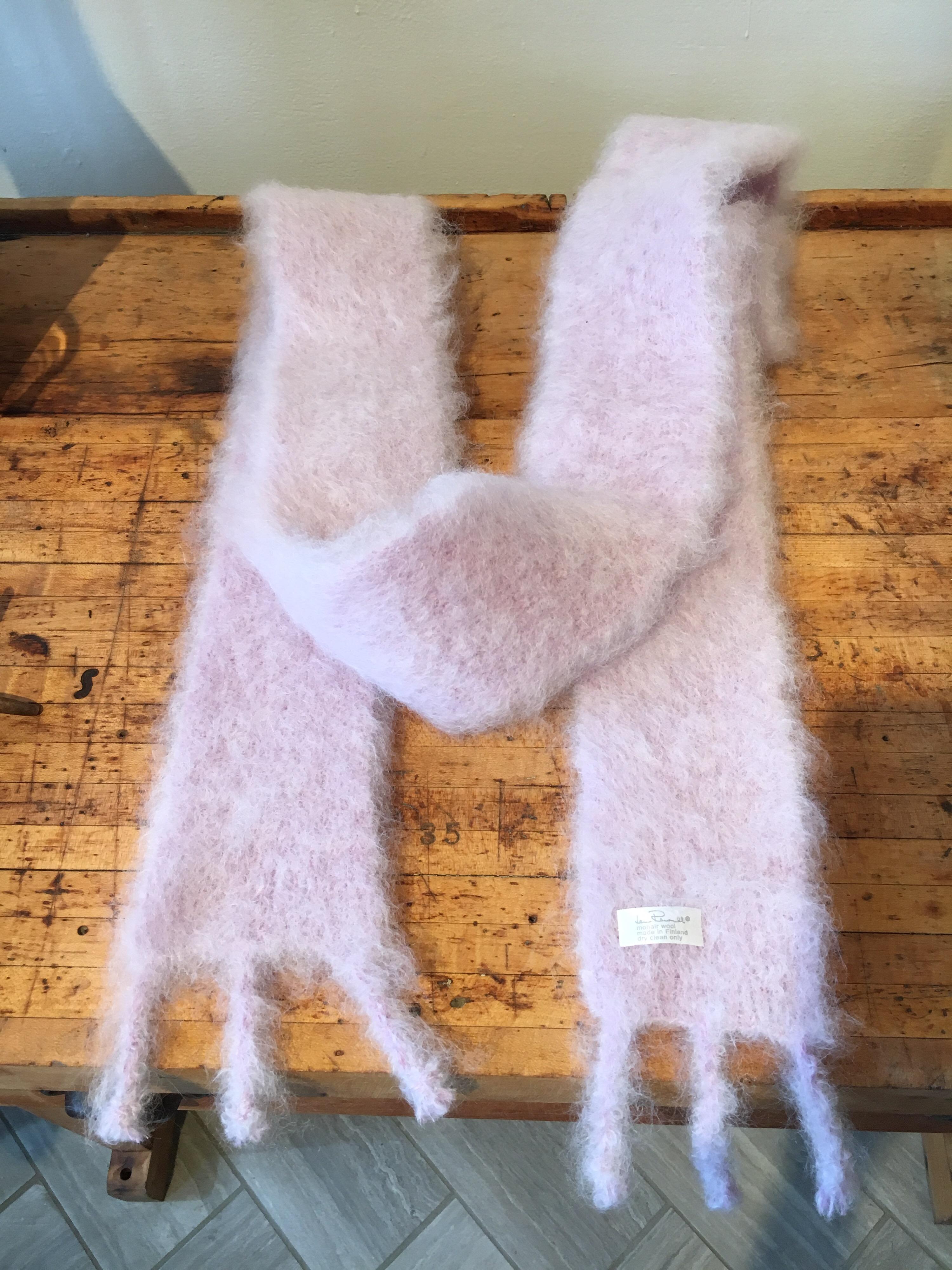 Lena Rewell Mohair Scarf in Pale Lavender In New Condition In Garrison, NY