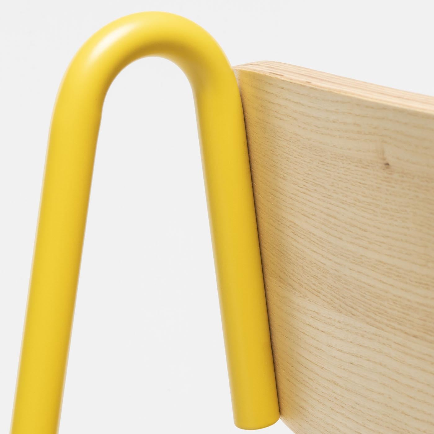 Italian Lena S Yellow And Natural Ash Chair By Designerd For Sale