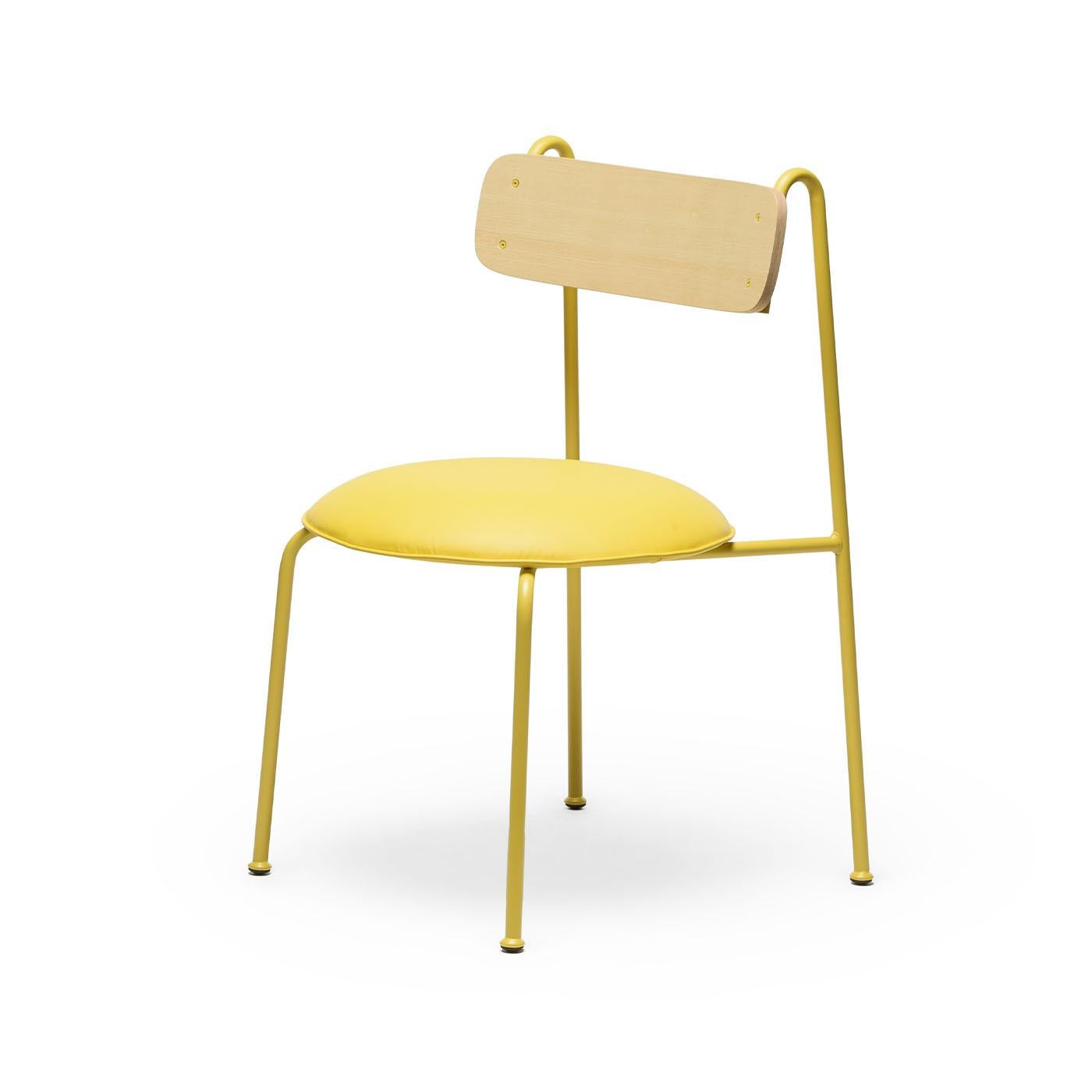 Lena S Yellow And Natural Ash Chair By Designerd In New Condition For Sale In Milan, IT
