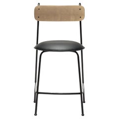 Lena Sg-65 Black And Walnut Ash Bar Stool By Designerd