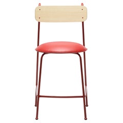 Taburete de bar Lena Sg-65 Fresno Rojo y Natural By Designerd