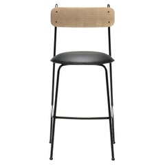 Lena Sg-75 Black And Walnut Ash Bar Stool By Designerd