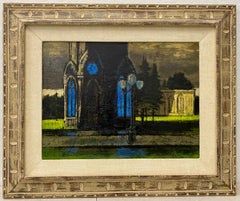 Vintage Lenard Kester "Cathedral" Original Oil Painting C.1950