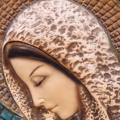 Art Decò Lenci Style Modern Italian Ceramic and Mosaic