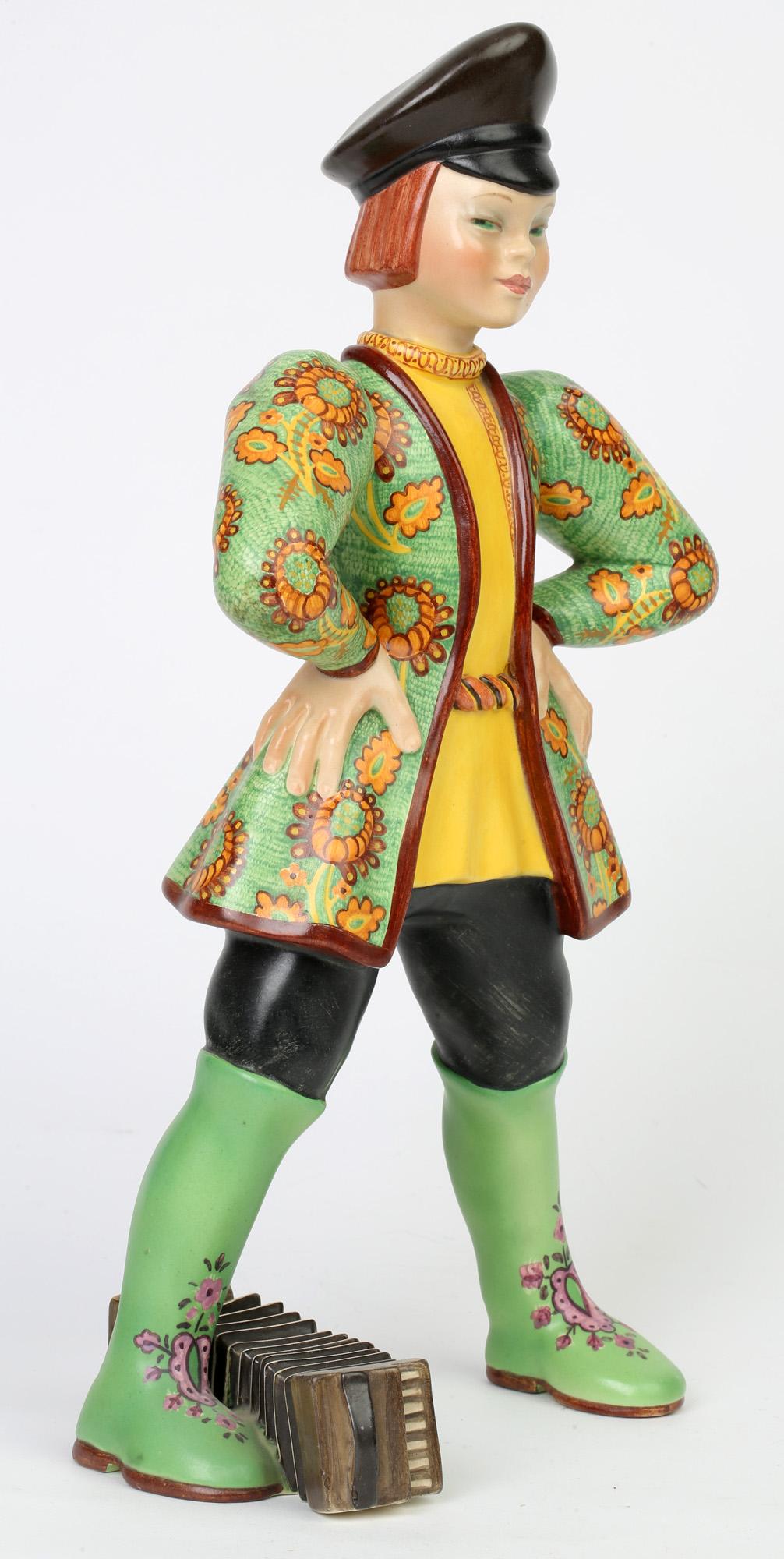 Figure en poterie Ivan le garçon russe de Lenci Art déco par Elena Scavini Bon état - En vente à Bishop's Stortford, Hertfordshire