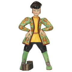 Lenci Art Deco Ivan the Russian Boy Pottery Figure by Elena Scavini