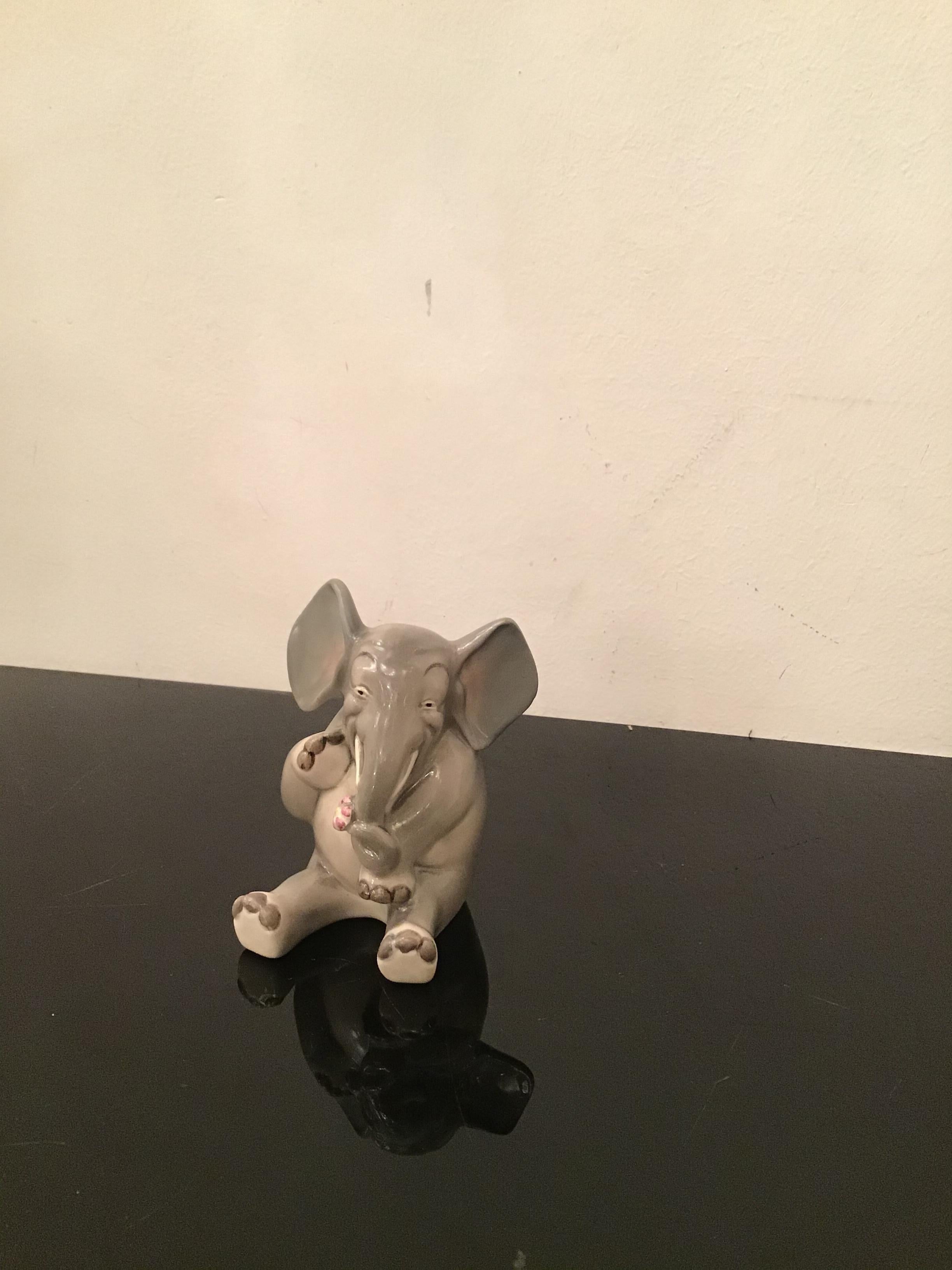 Italian Lenci “ Elefante “ Ceramic, 1950 Italy For Sale