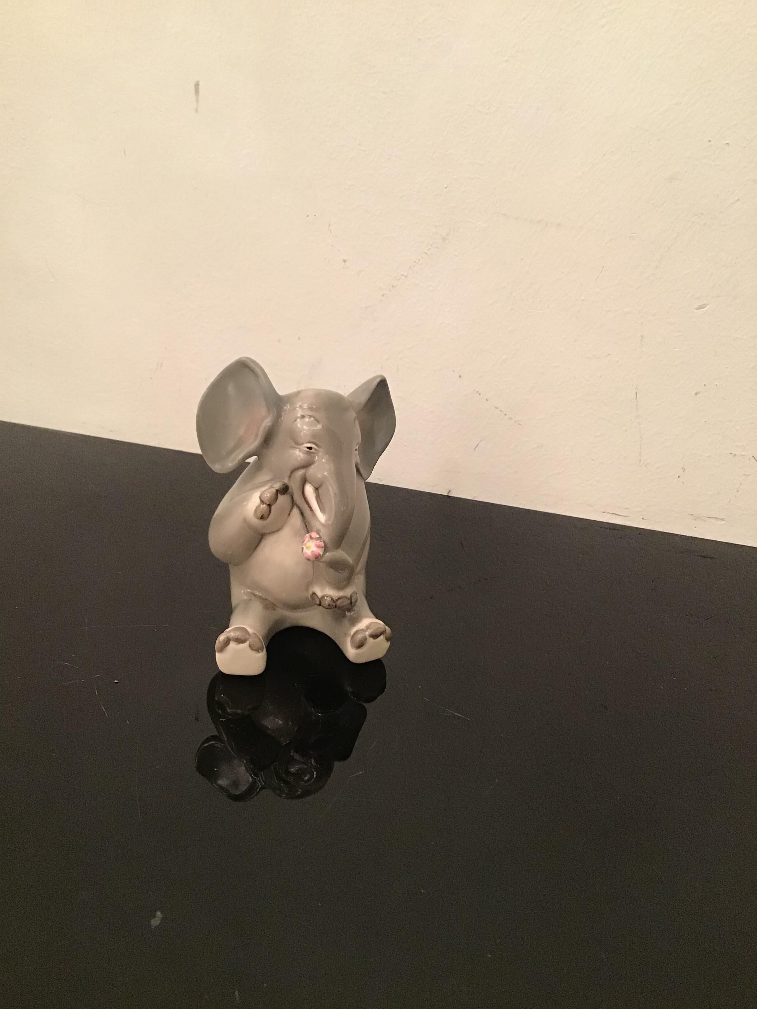 Mid-20th Century Lenci “ Elefante “ Ceramic, 1950 Italy For Sale