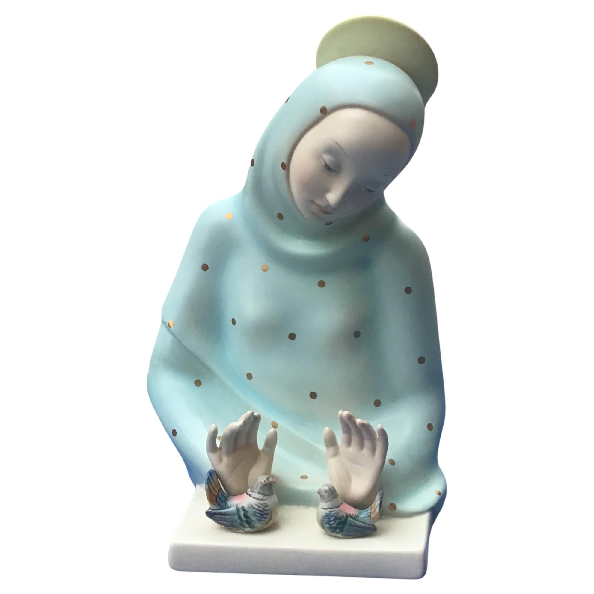 Lenci " Madonna of Peace" Ceramic 1950 Italy  For Sale