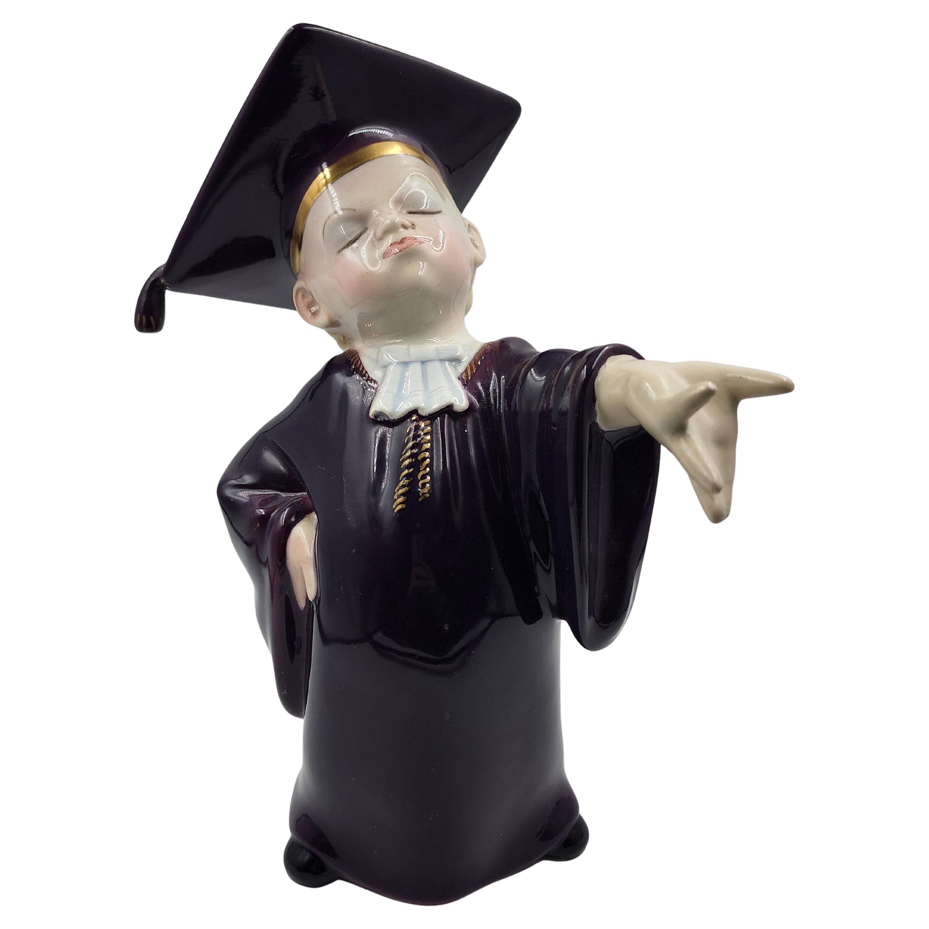 Lenci porcelain figurine "Avvocatino" 1930, Italy