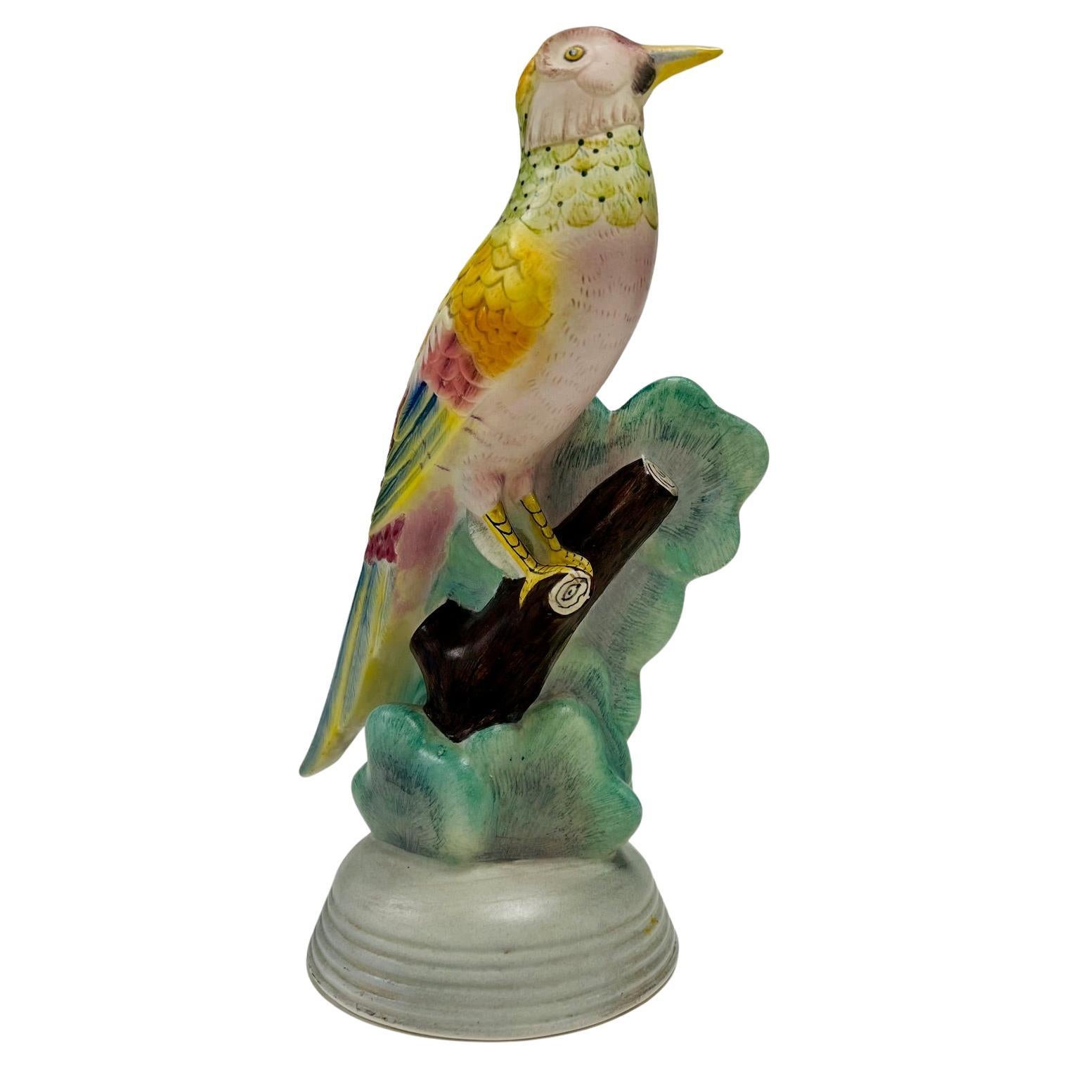 LENCI porcelain hand painted representing a surreal bird circa 1950
