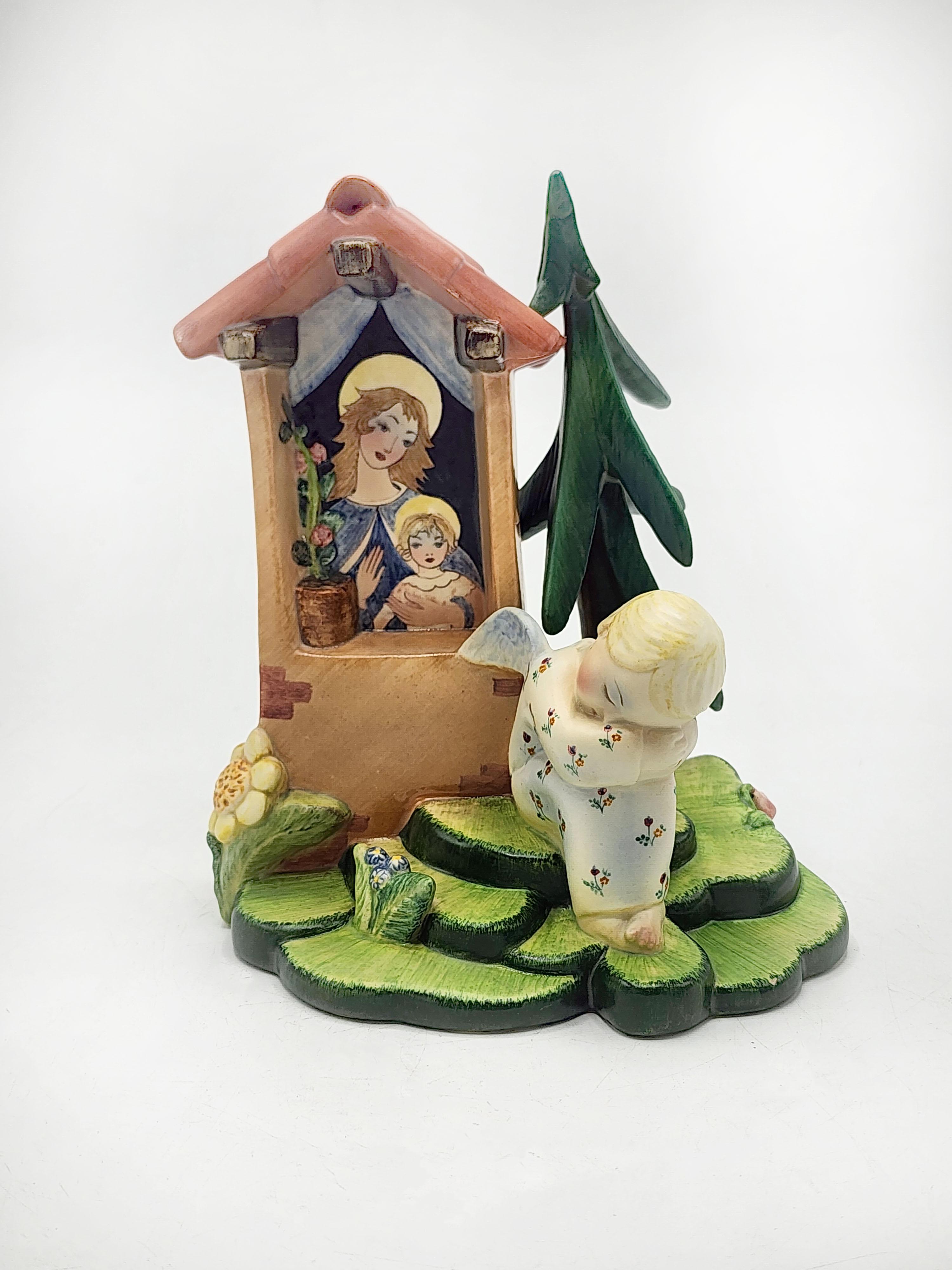 Mid-Century Modern Lenci Torino Porcelain Figure angel made italy For Sale