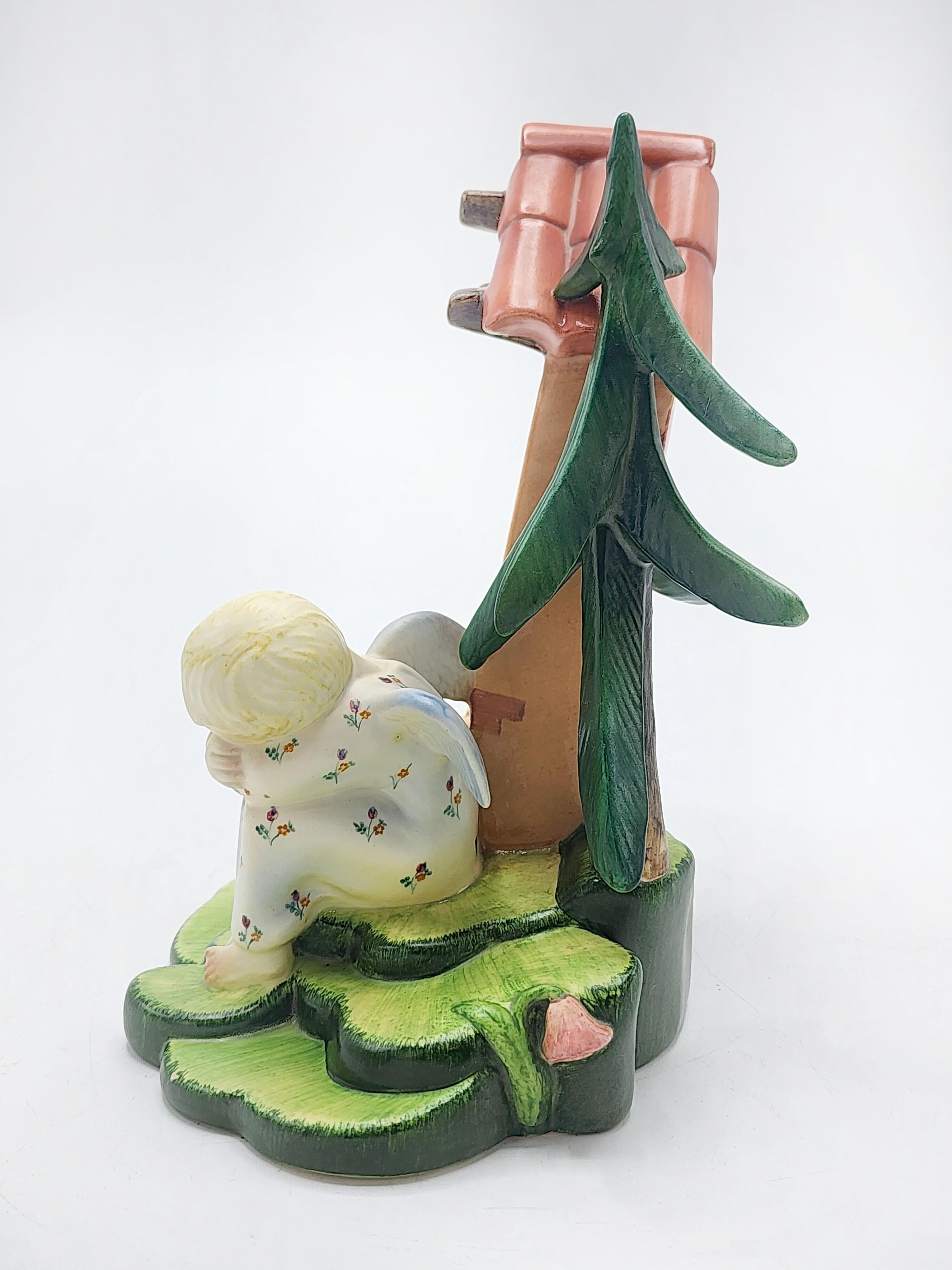 20th Century Lenci Torino Porcelain Figure angel made italy For Sale