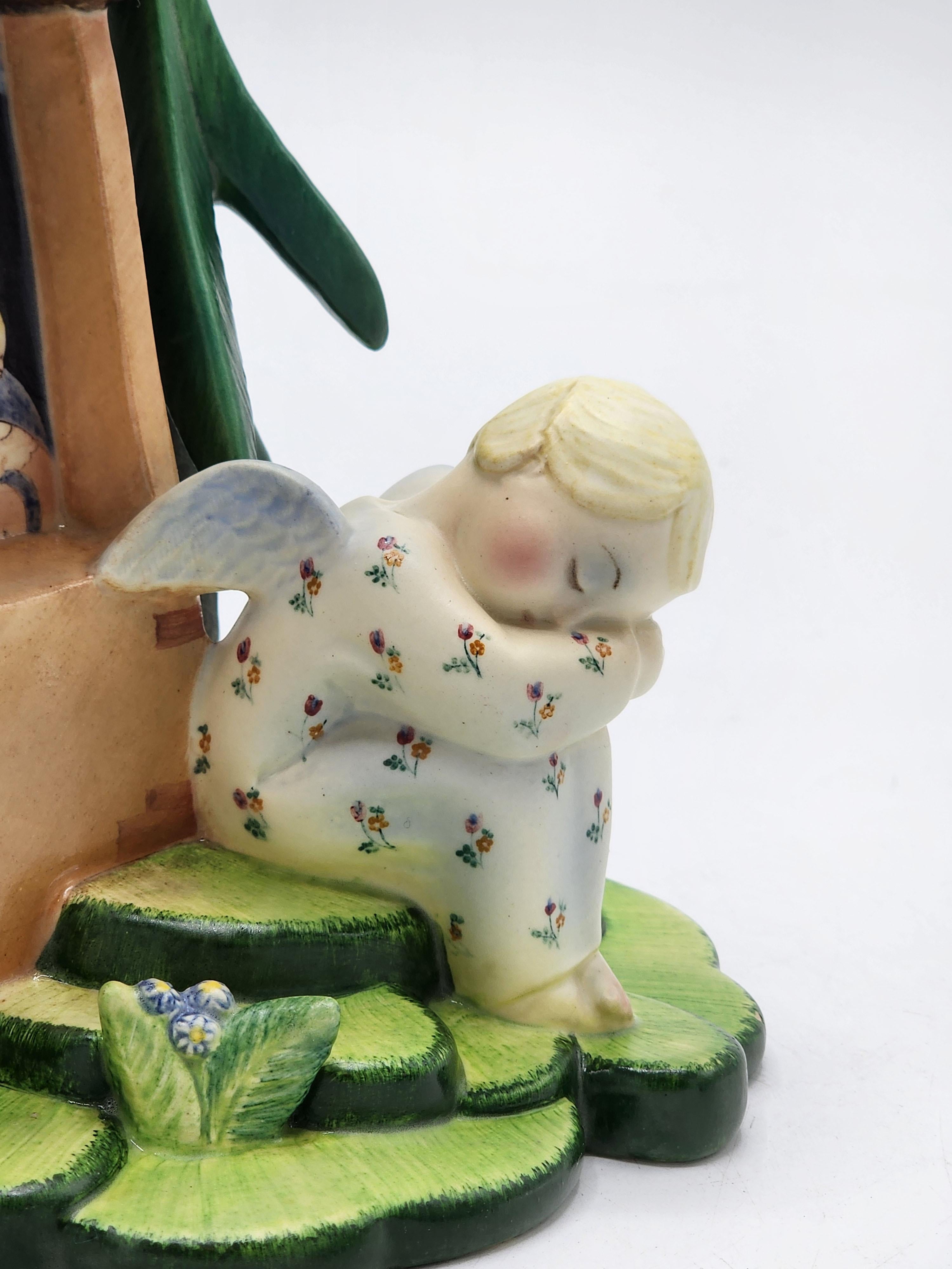 Ceramic Lenci Torino Porcelain Figure angel made italy For Sale
