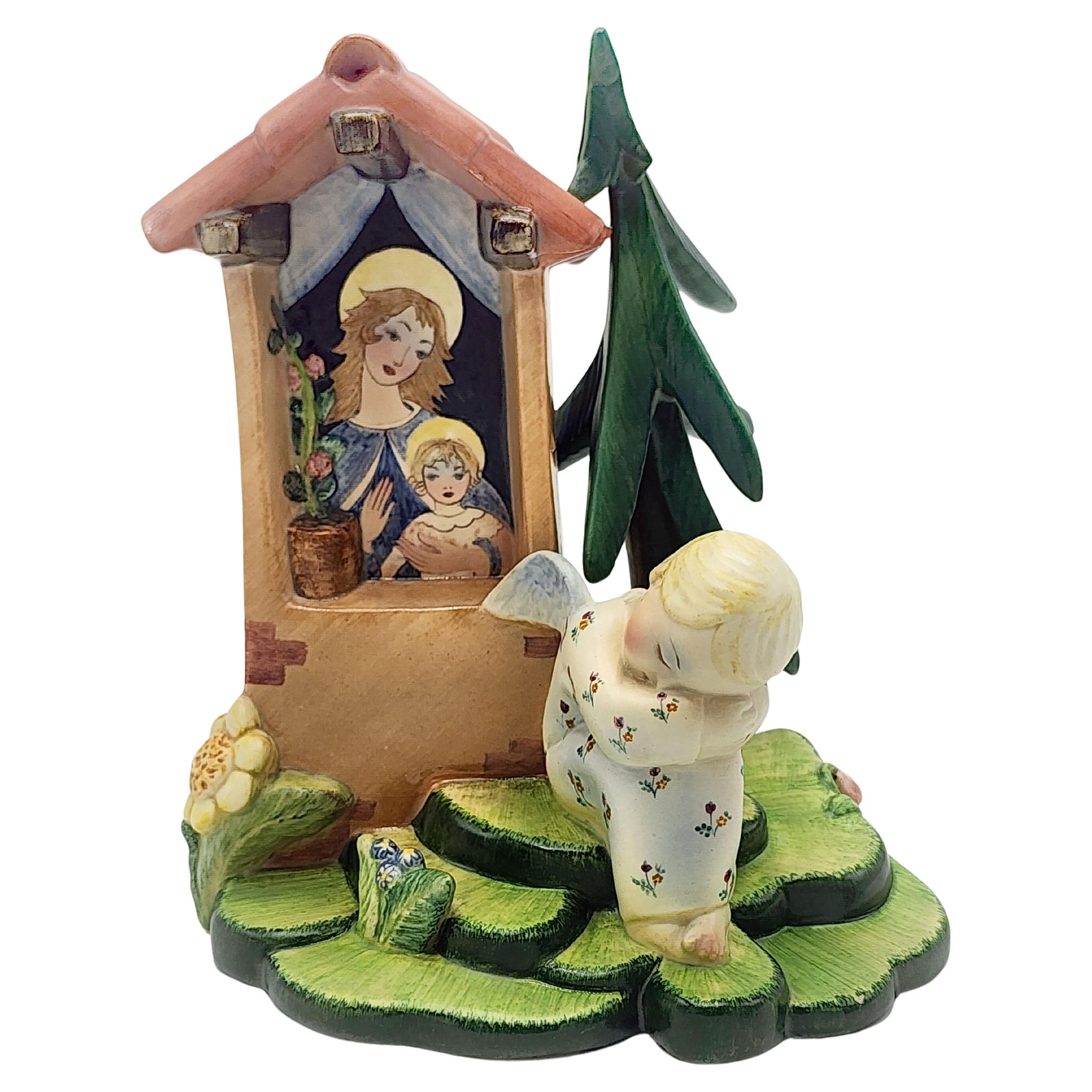 Lenci Torino Porcelain Figure angel made italy For Sale