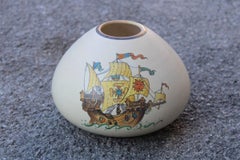 Vaso Lenci con decorazioni italiane anni '50