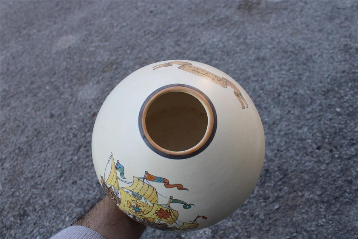 Lenci Vase with Italian 1950s Decorations For Sale 2