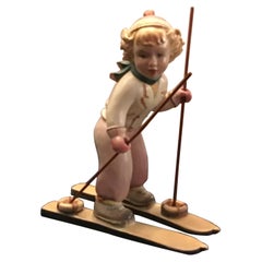 Lenci“Stile “ Skier Ceramic, 1940, Italy