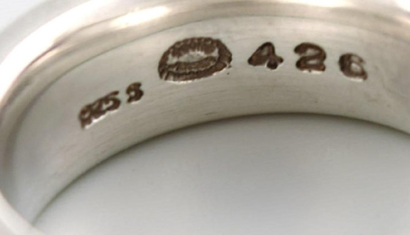 Donna Lene Munthe per Georg Jensen. Anello in argento sterling. Fine del XX secolo. in vendita