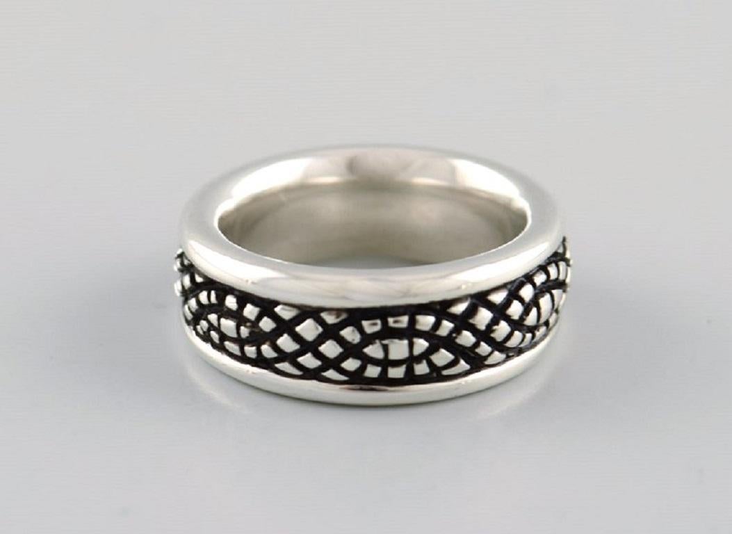 Lene Munthe for Georg Jensen. Ring in sterling silver. Model 426. 
Late 20th Century.
Width: 7 mm.
Diameter: 17 mm.
US size: 6.5.
In excellent condition.
Stamped.
In most cases, we can change the size for a fee (50 USD) per ring.