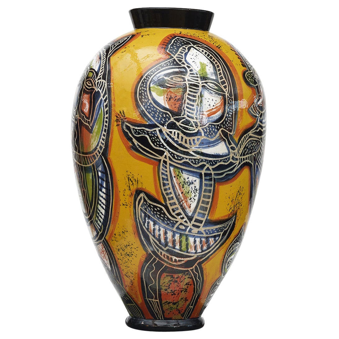 Lene Regius Colossal Stoneware Vase, One of a Kind