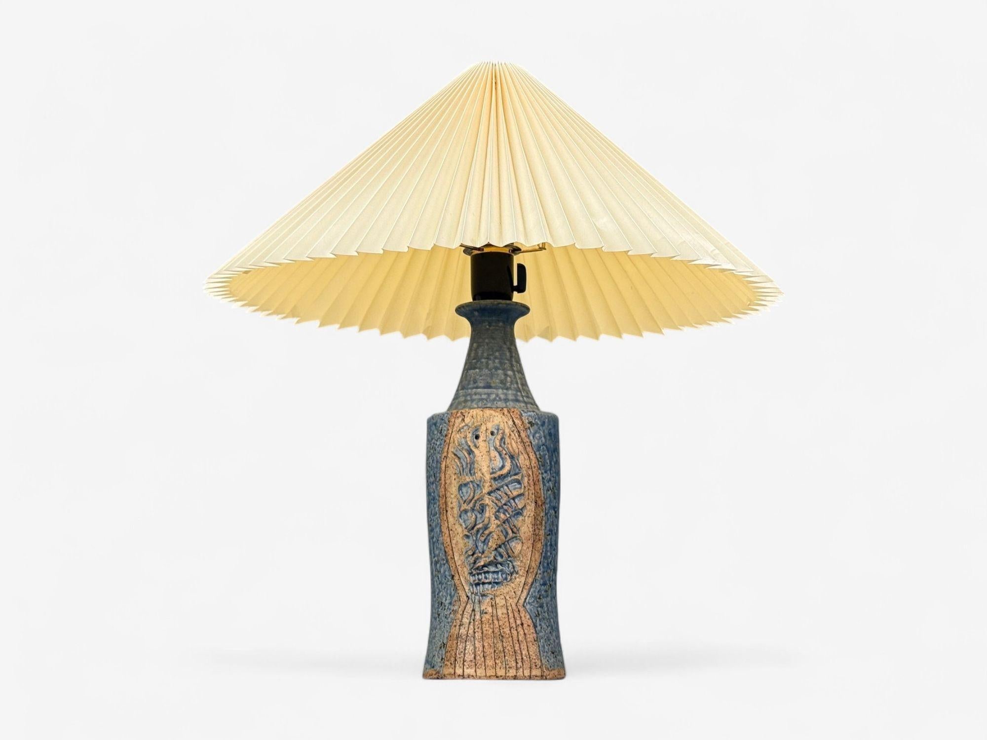 Mid-Century Modern Lene Regius, Danish Modern, Stoneware, Table Lamp, Denmark, 1970s For Sale