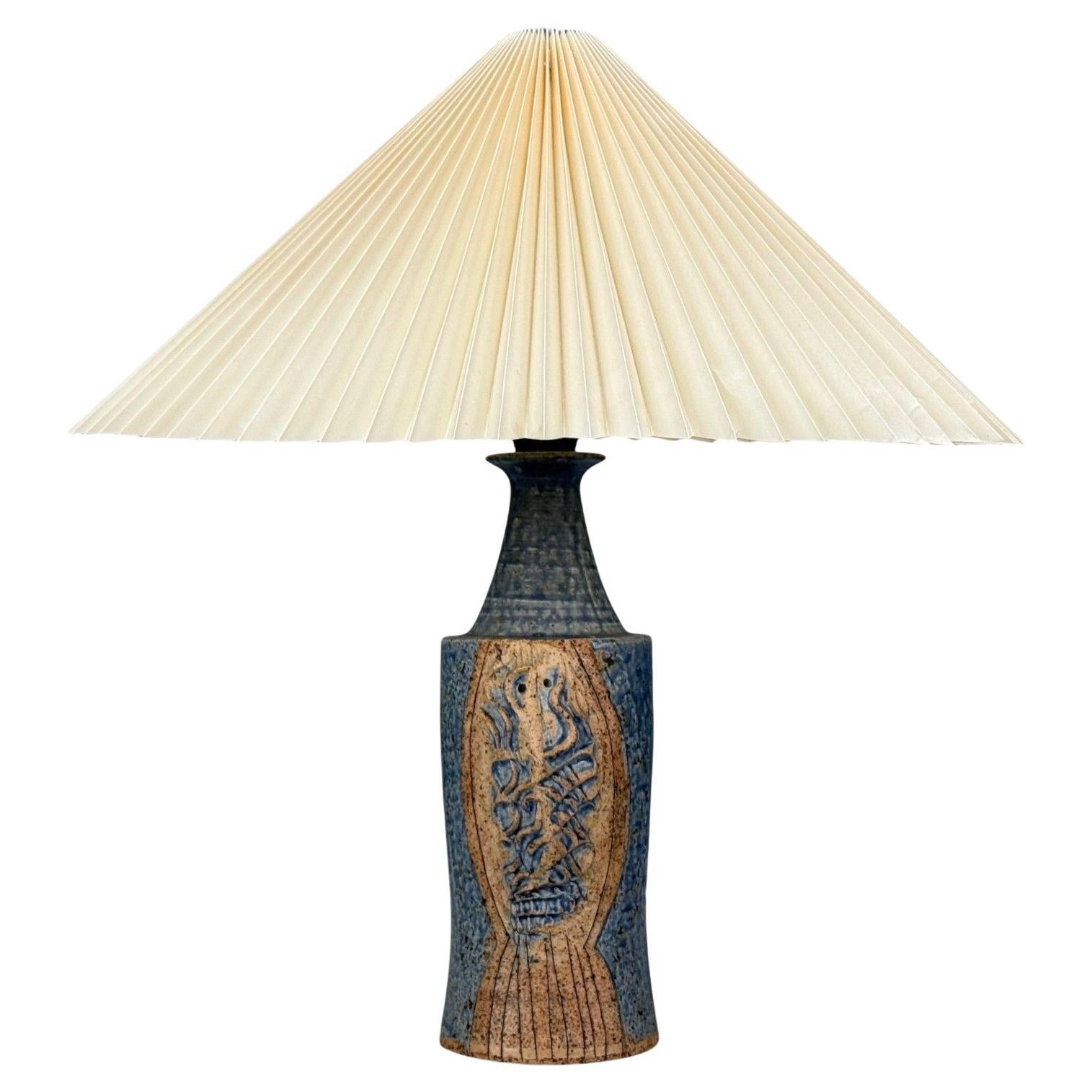 Lene Regius, Danish Modern, Stoneware, Table Lamp, Denmark, 1970s For Sale