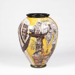 Lene Regius - Vaso da terra monumentale in gres danese smaltato