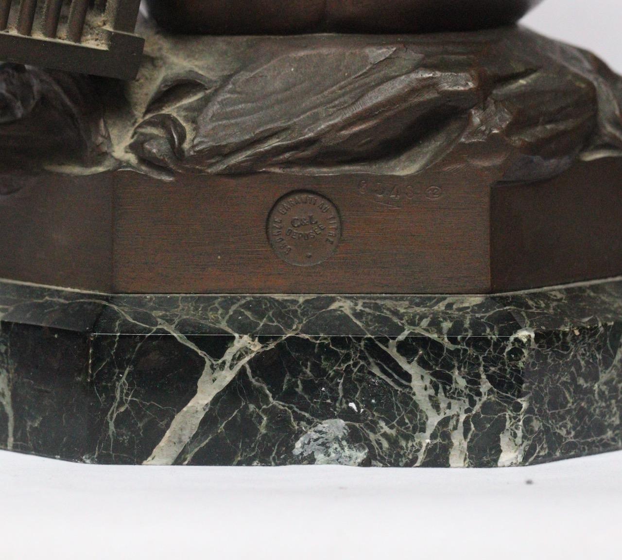 « L'Enfant la Cage », une figurine en bronze du 19ème siècle d'après Jean-Baptiste Pigalle 8