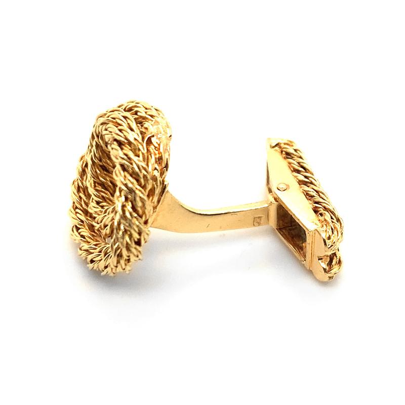 L'Enfant Gold Rope Cufflinks In Excellent Condition In New York, NY