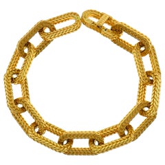 L'Enfant Yellow Gold Link Chain Bracelet Paris, 1970s