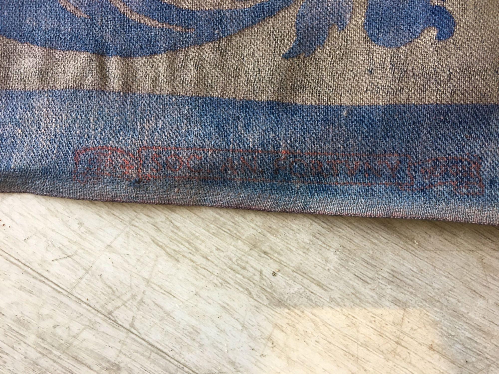 Italian Length of Beautiful Blue Vintage Fortuny Fabric